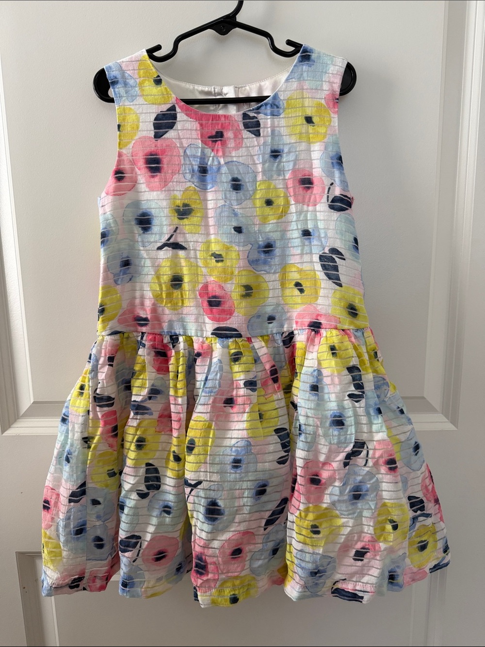 Cherokee Sleeveless Floral Dress in Yellow, Pink & Blue